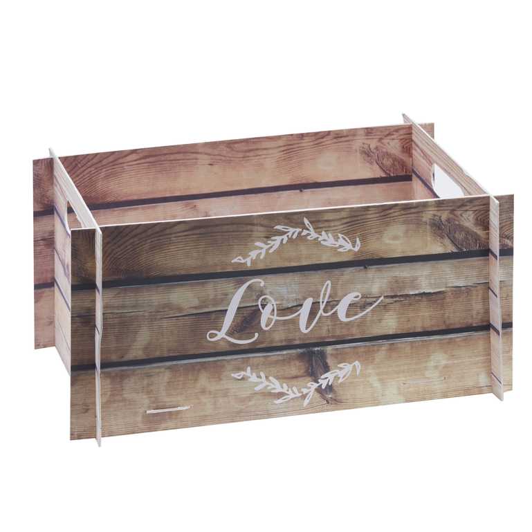 Wooden Effect Wedding Card Crate – Rustic Touch for Cards and Confetti