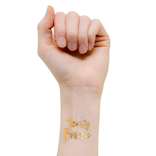 Gold Foil 'Team Bride' Temporary Tattoos – Hen Party Accessories