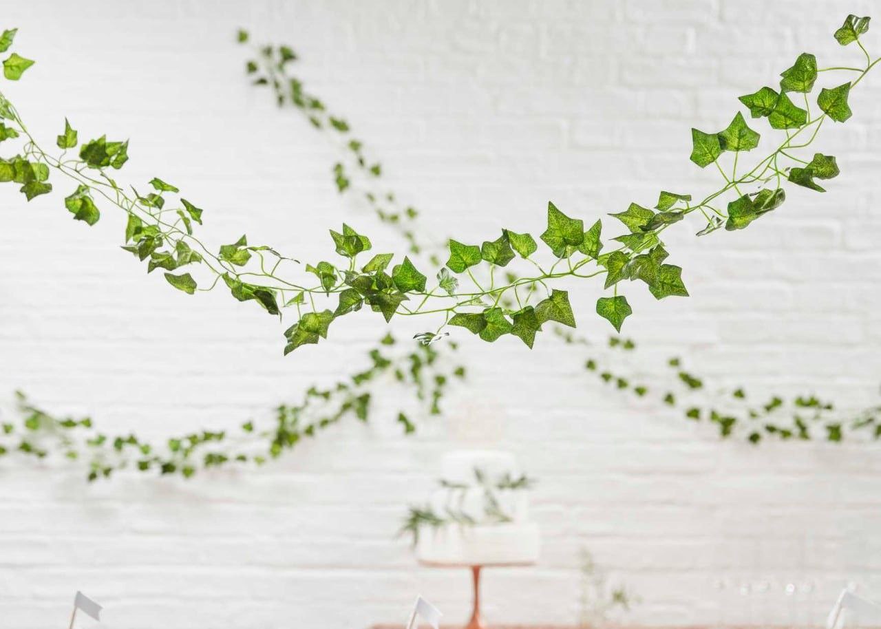 Artificial Decorative Green Vines – 5 Pack (2m Each) – Botanical Wedding Decor